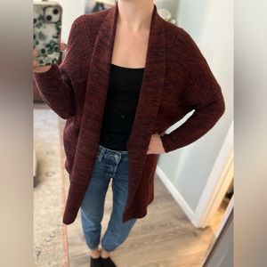 Cotton On Cardigan - Burgundy & Black